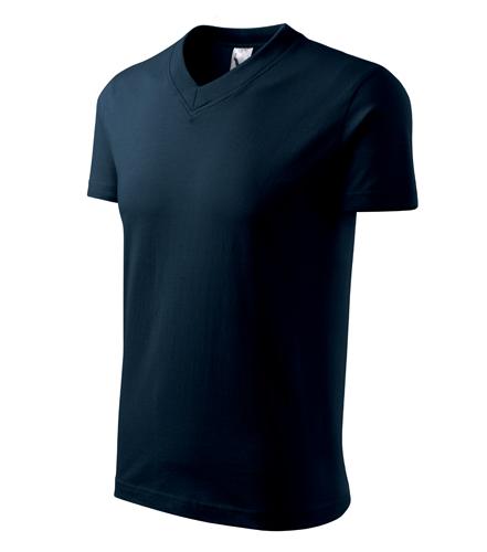Tričko V-neck tmavomodrá 3XL