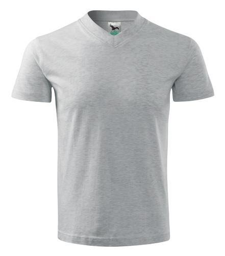 Tričko V-neck svetlosivý 