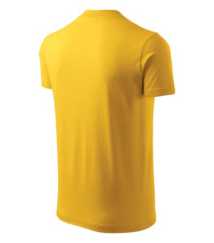 Tričko V-neck žltá 2XL