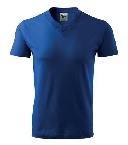 Tričko V-neck kráľovská m