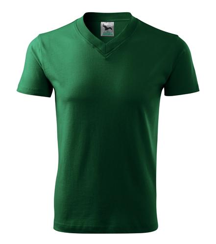 Tričko V-neck fľaškovozel