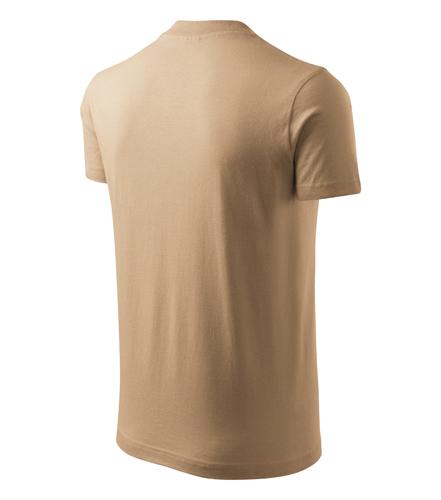 Tričko V-neck piesková XL