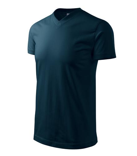 Tričko Heavy V-neck tmavomodrá XL