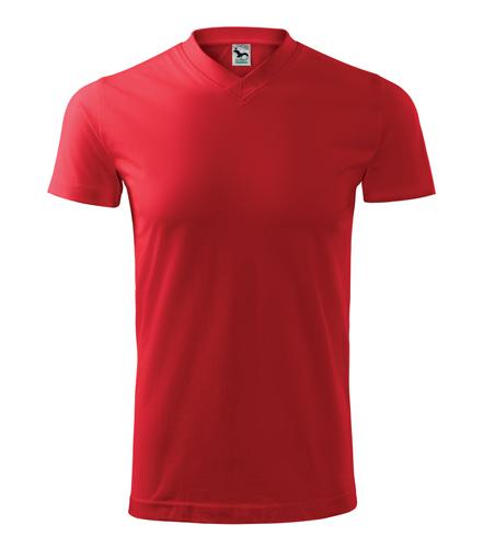 Tričko Heavy V-neck červe