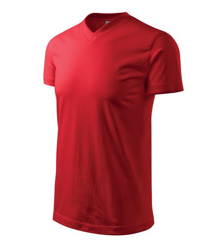 Tričko Heavy V-neck červená XL