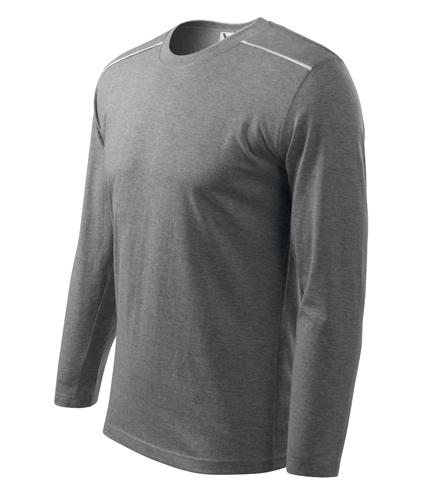 Long Sleeve tričko unisex tmavosivý melír 2XL